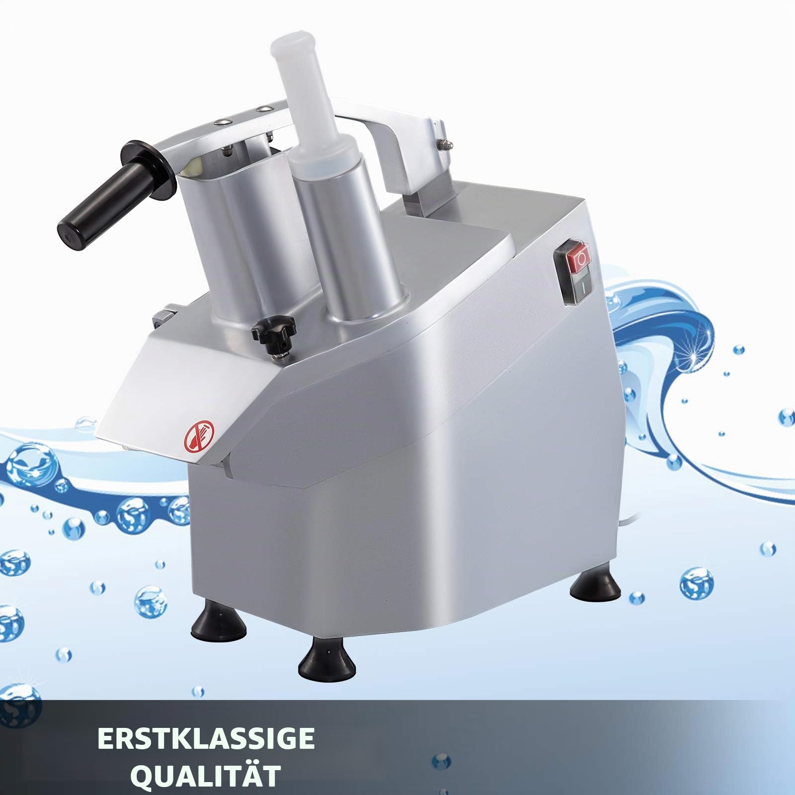 VEVOR Elektrischer Gemüseschneider Kommerzielle Gemüseschneidemaschine 550 W Schneidemaschine mit 6 Trennscheiben Prozessor für Gemüse, Professionelle Küchenmaschine Edelstahl