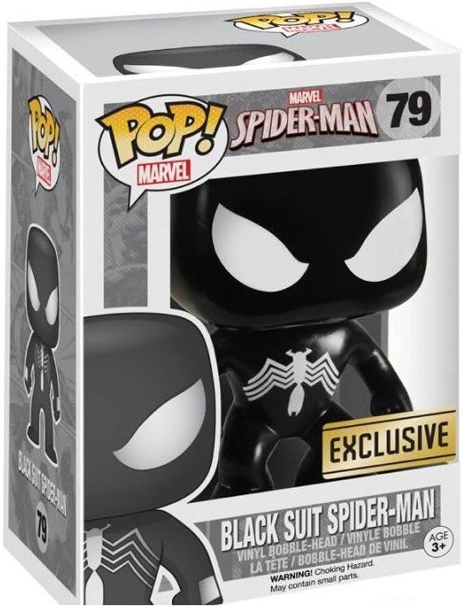 Best Deal Cheap 🛒 Funko Spider-Man POP! Marvel Black Suit Spider-Man Exclusive Vinyl Bobble Head #79 Promo Discount Up To 70% Off Funko Spider-Man POP! Marvel Black Suit Spider-Man Exclusive Vinyl Bobble Head #79