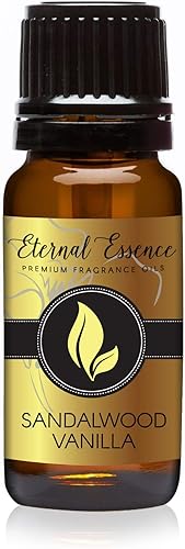 Aceite perfumado de vainilla de sándalo, aceites aromáticos de alta calidad, 0.3 onzas líquidas, aceite perfumado