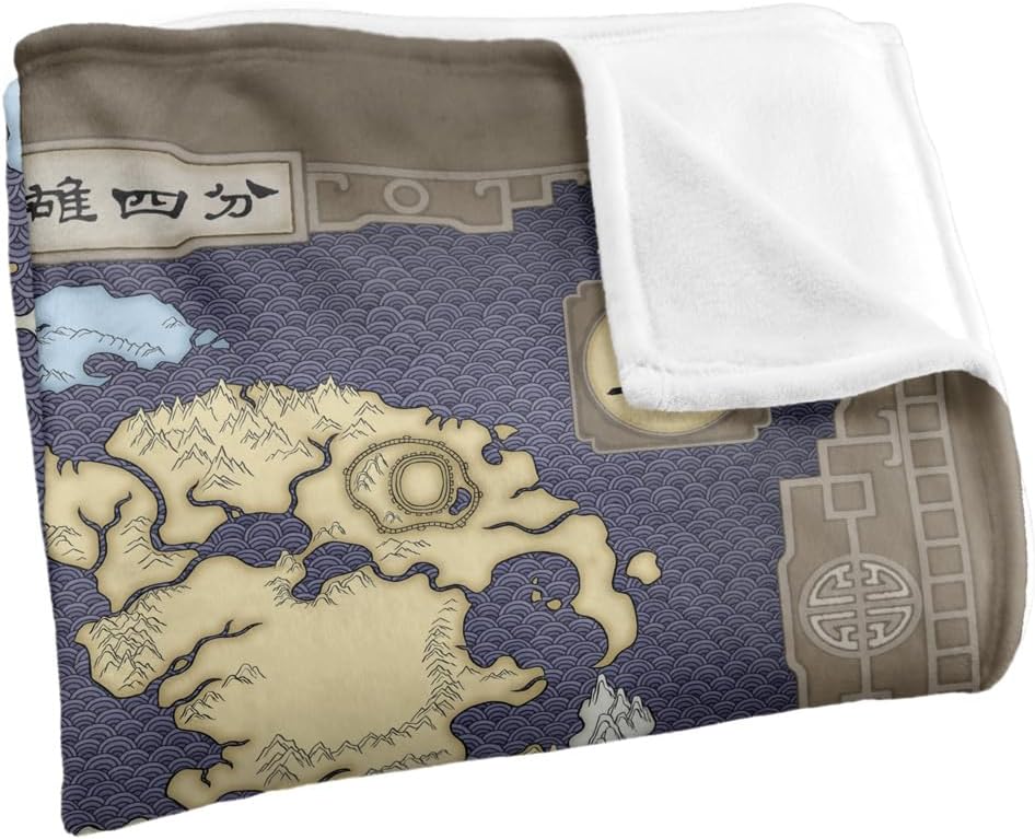 Avatar The Last Airbender Blanket, 60"x80" Map Silky Touch Super Soft Throw Blanket