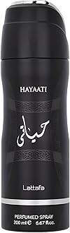 Lattafa Hayaati Perfumed Deodorant Spray for Unisex, 6.7 Ounce / 200 ml