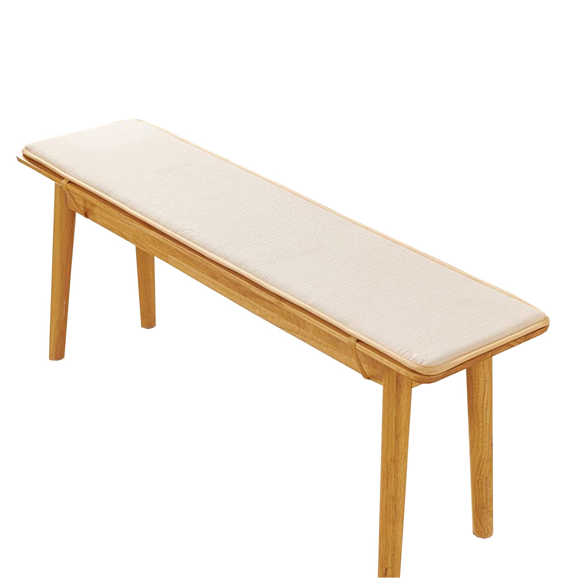 Cojín antideslizante para bancos de comedor interior en color blanco de 160x40 cm