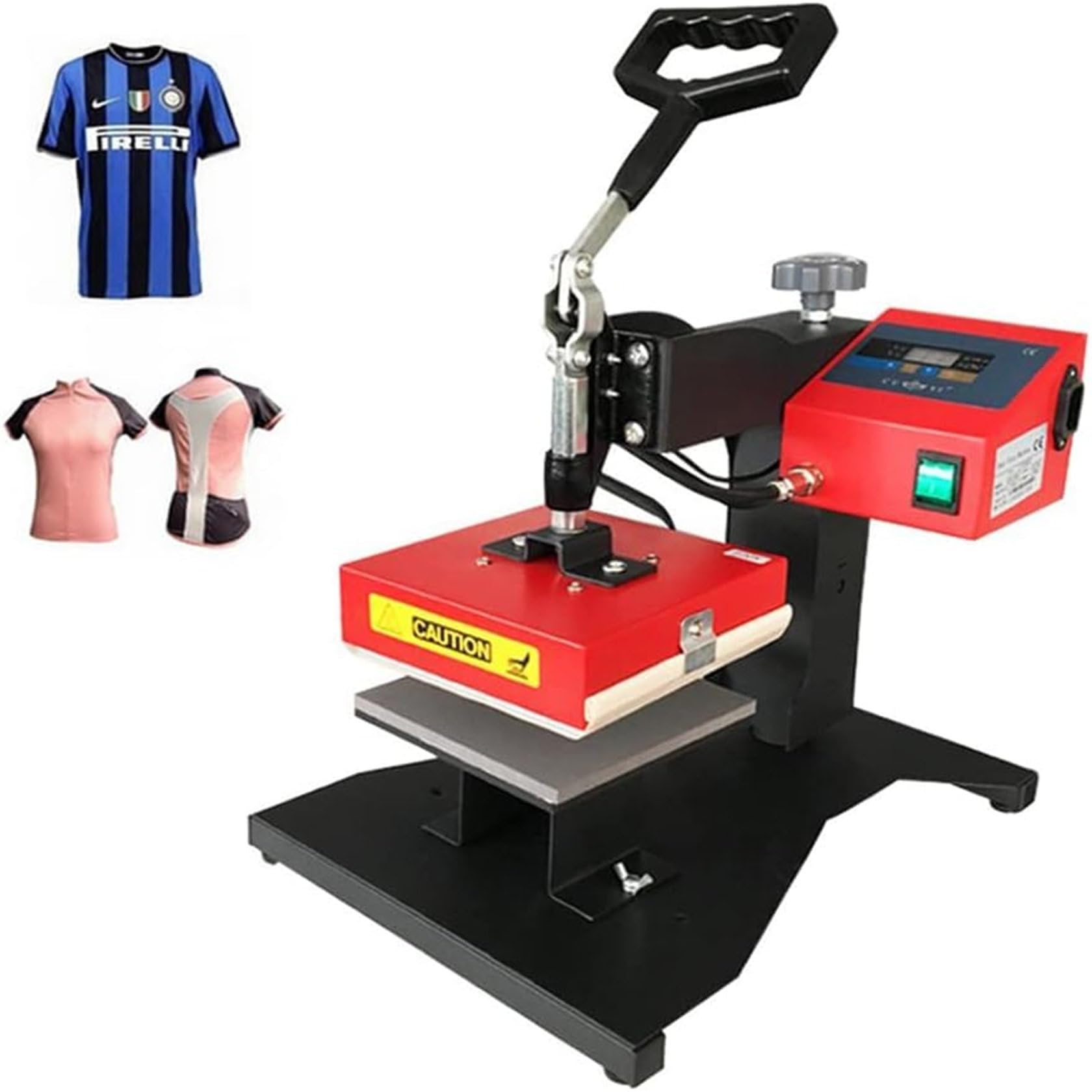 ZUMAHA Prensa TéRmica para Camisetas MáQuina De Prensado En Caliente De 5,9x5,9" MáQuina De Prensado En Caliente por Transferencia De Calor Digital De 15x15 Cm MáQuina De Prensado En Caliente