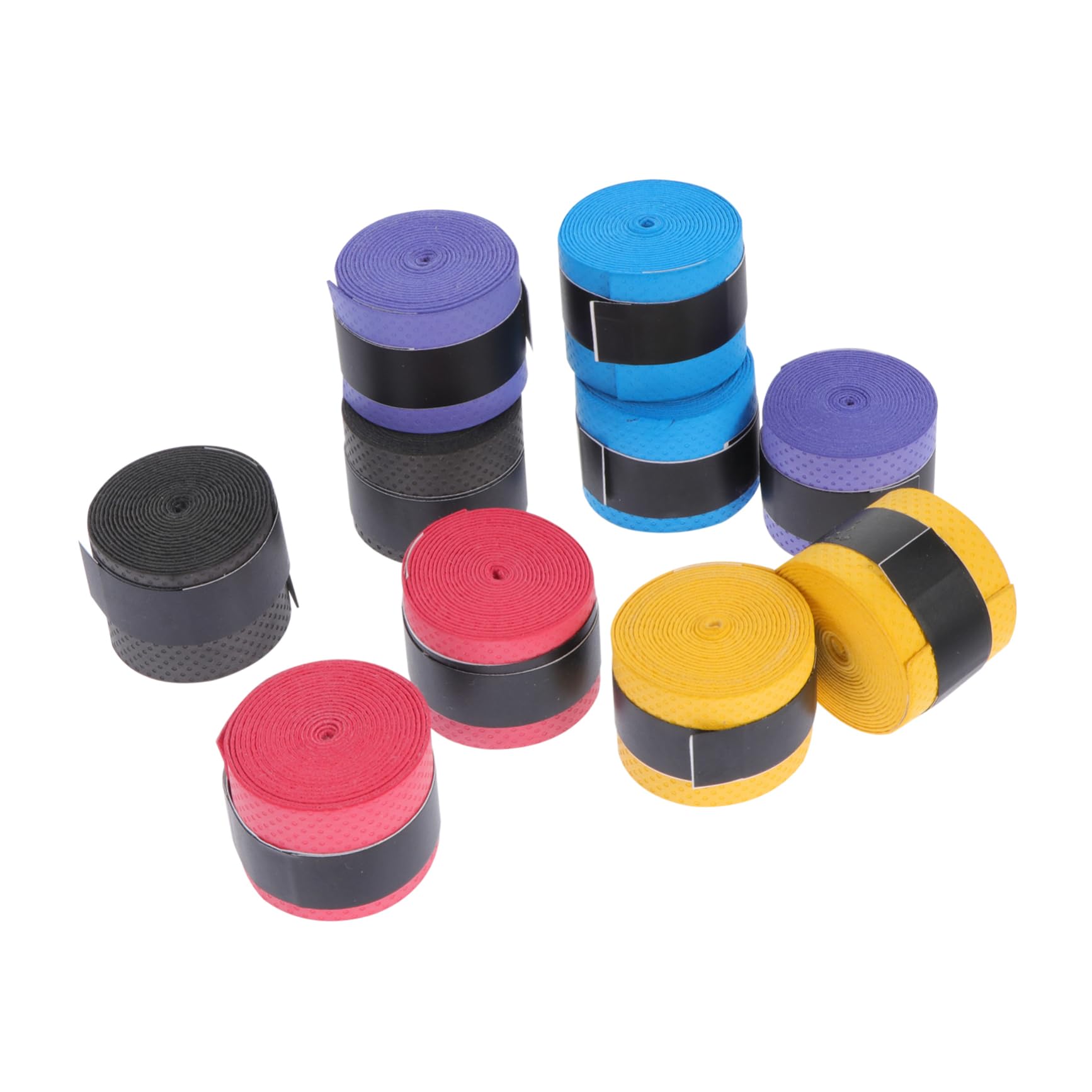 OSOLADY 10Pcs Slip Racket Handle Tape Professional Sweatband Grip for Tennis Badminton Fishing Rods Durable PU Material Breathable and Comfortable Present for Sports Enthusiasts
