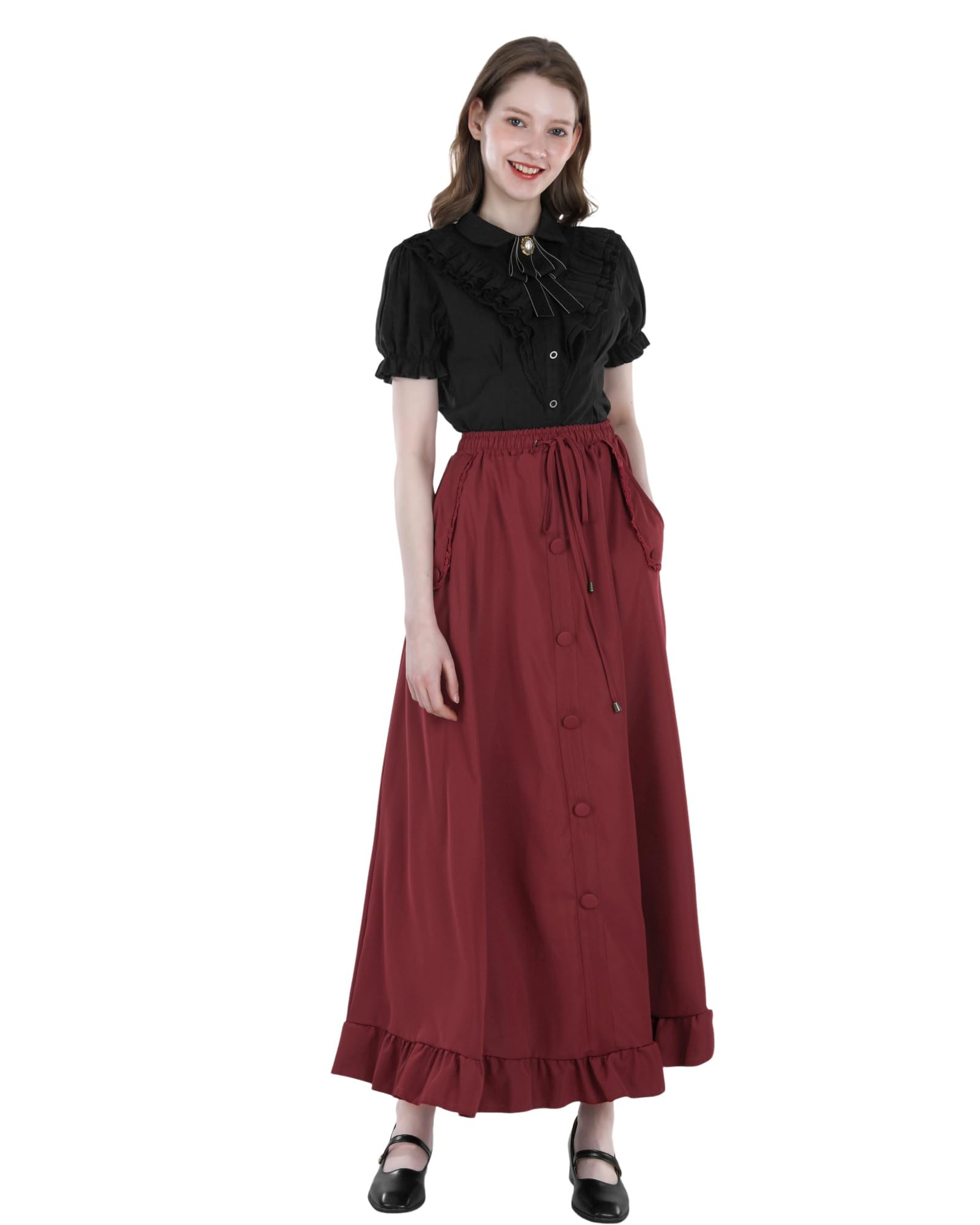Viktorianische Bluse Vintage Bluse Damen Gothic Shirt Mittelalter Oberteil Damen Renaissance Hemd Gothic Top