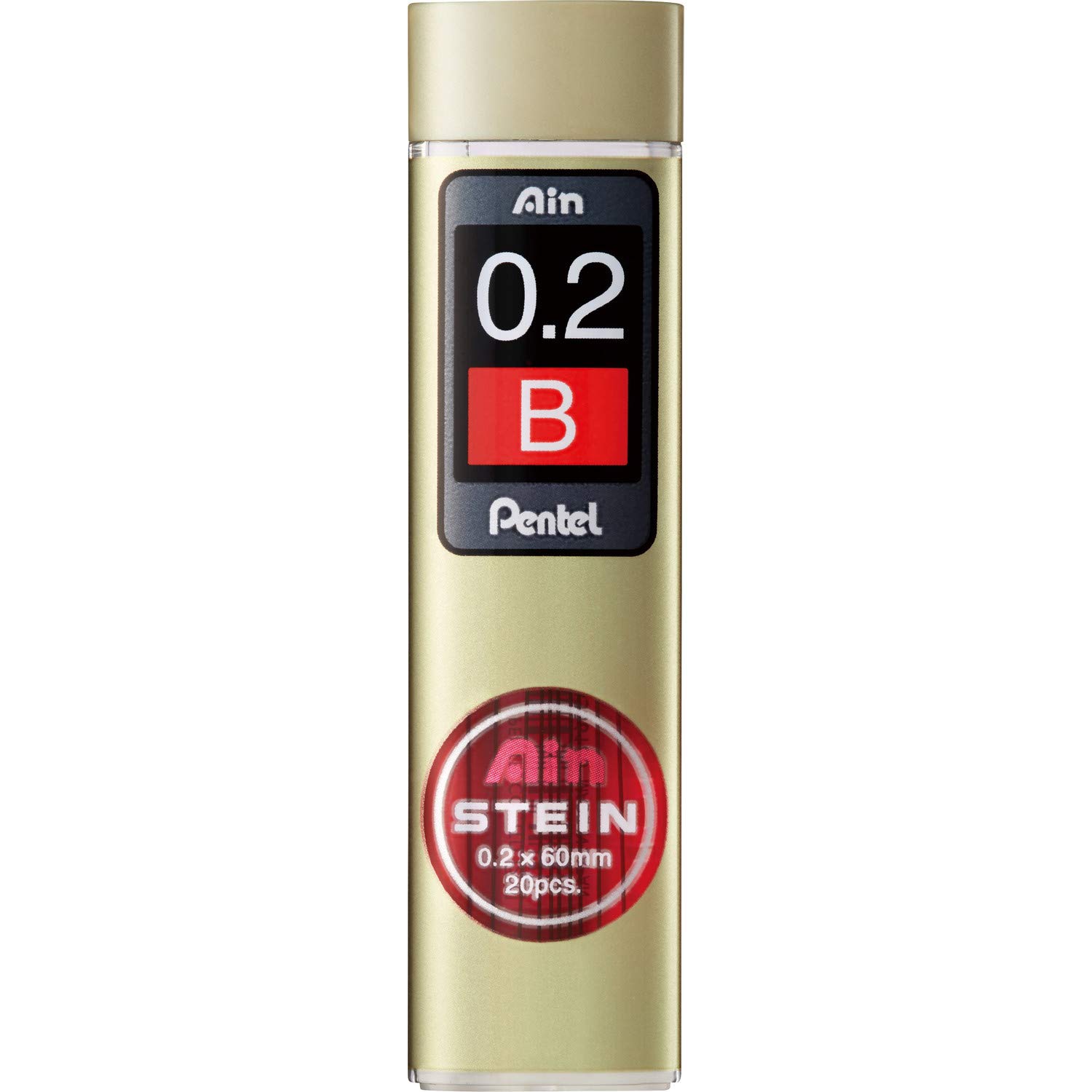 Pentel C272w-B Hi-Polymer Ain Stein Min, 0.2 mm, 20 Adetlik Tüp, B