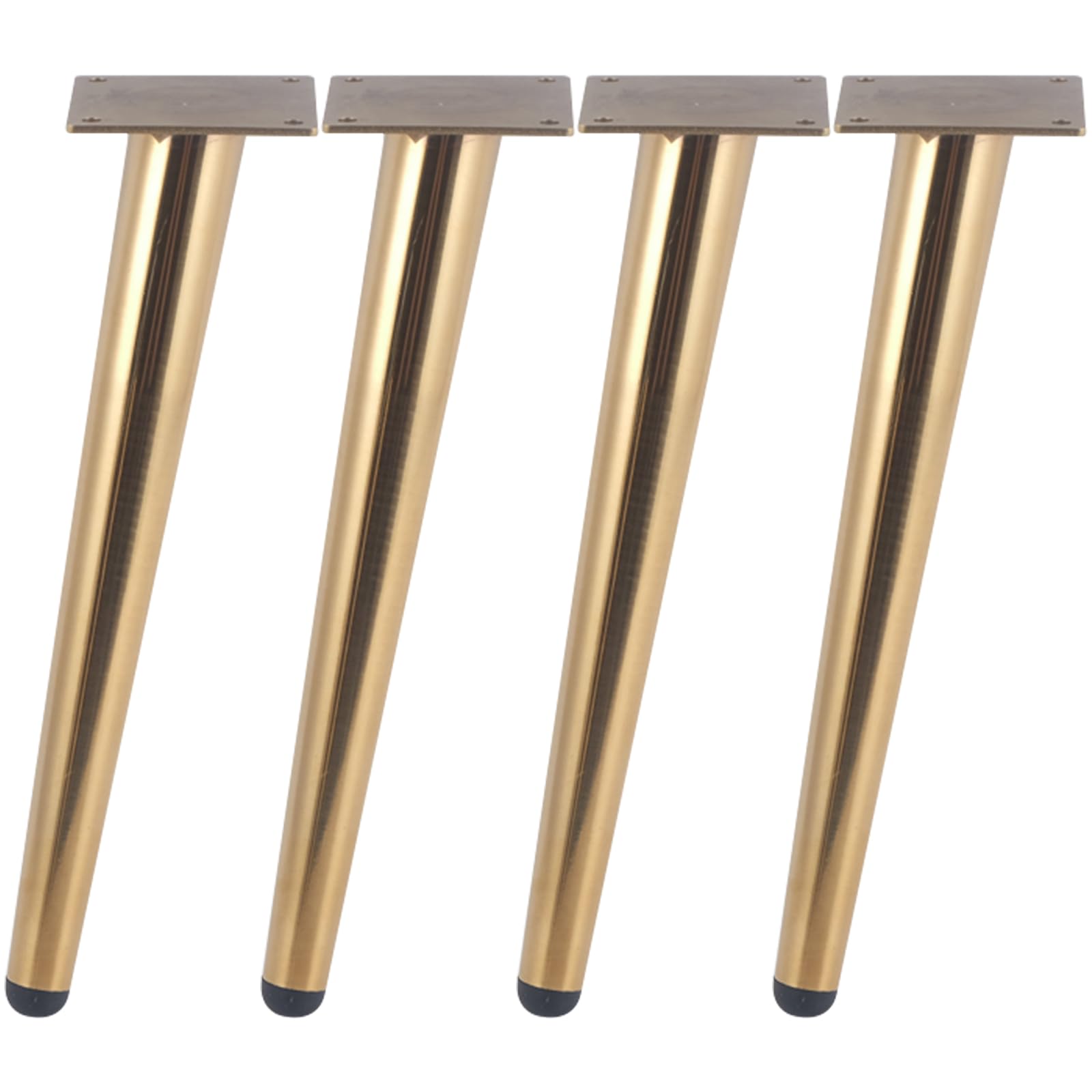 Generico Gambe per Mobili 30 cm Oro 4 Pezzi Supporto Piedini per Tavolo Dorati Superficie Galvanica in Acciaio Inossidabile Piedini per Divano Altezza: 15-30 cm Piedini per Mobile Divano 30 cm/11,8"