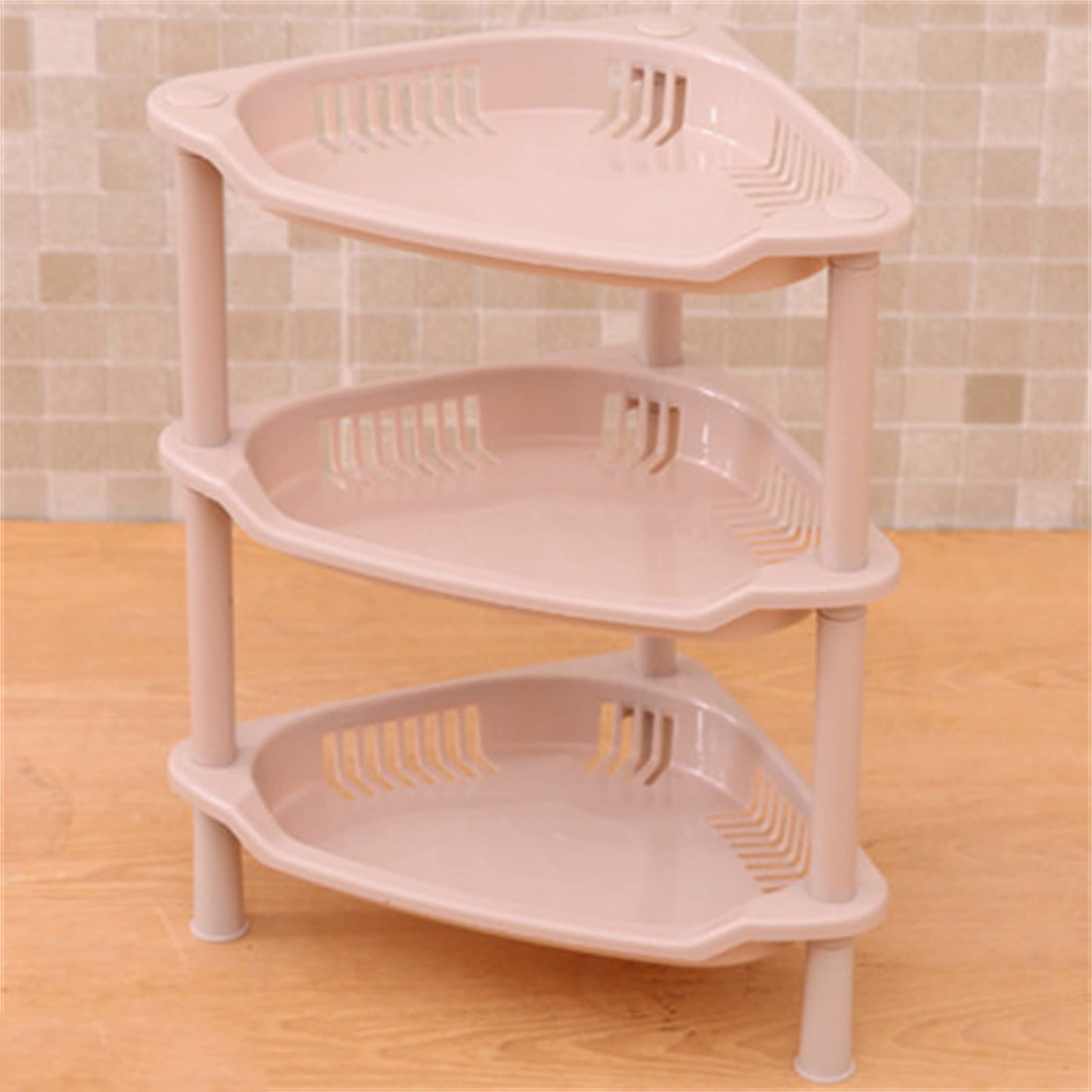 Étagère sur Pied de Salle de Bain à 3 Niveaux PP Base Triangulaire