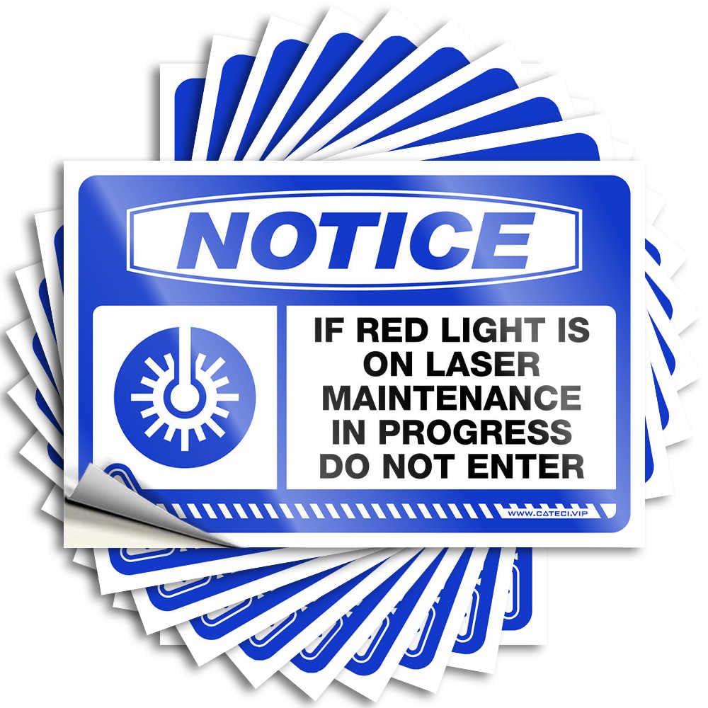 Indie, Decals Texas Hard Notice If Red Light is On Laser | Tall Waterproof Vinyl Stickers(12X18CM)