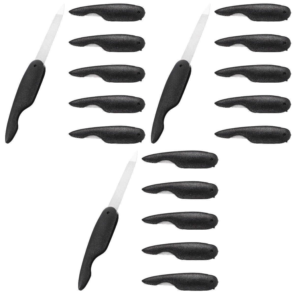Healeved 18pezzi Files Foldable Nail Buffers for Manicure and Reusable Compact Design
