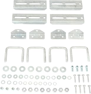 8in Swivel Top Bunk Bracket Kit with Hardware Galvanized Swivel U Bolts Adjustable Height for 2inx3in Boat Trailer Bunk Bolster Boards Sets Square U Bolts Crossmember