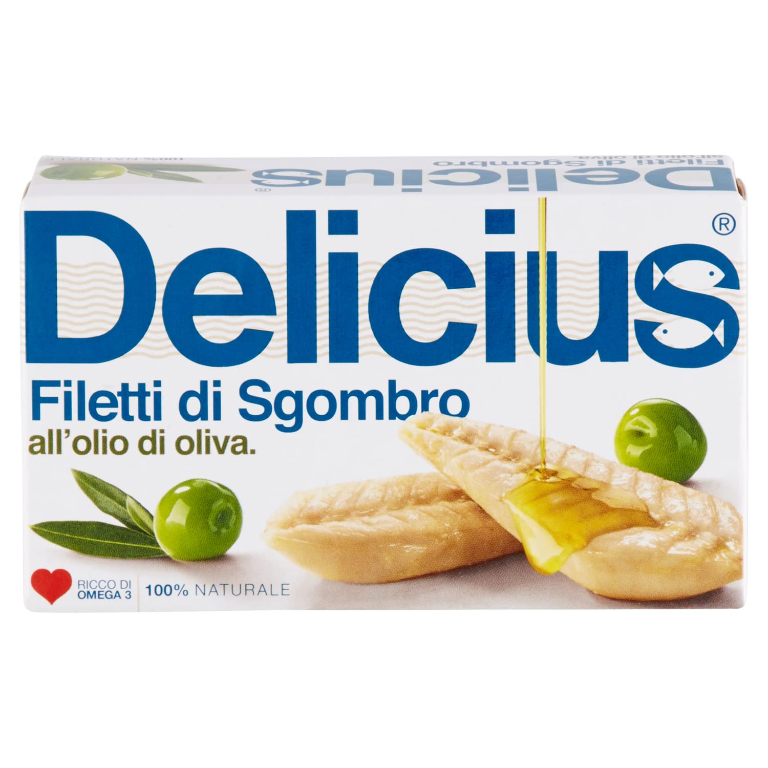 Scatola di Filetti di Sgombro in olio di oliva, 125g (10 pezzi)