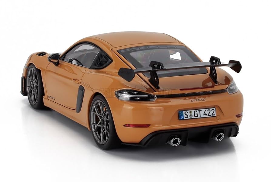 シュコー　schuco. ポルシェ　ケイマン　gt4 イエロー 1/18 1/18 Schuco Porsche Cayman GT4 (Yellow) Diecast Car Model
