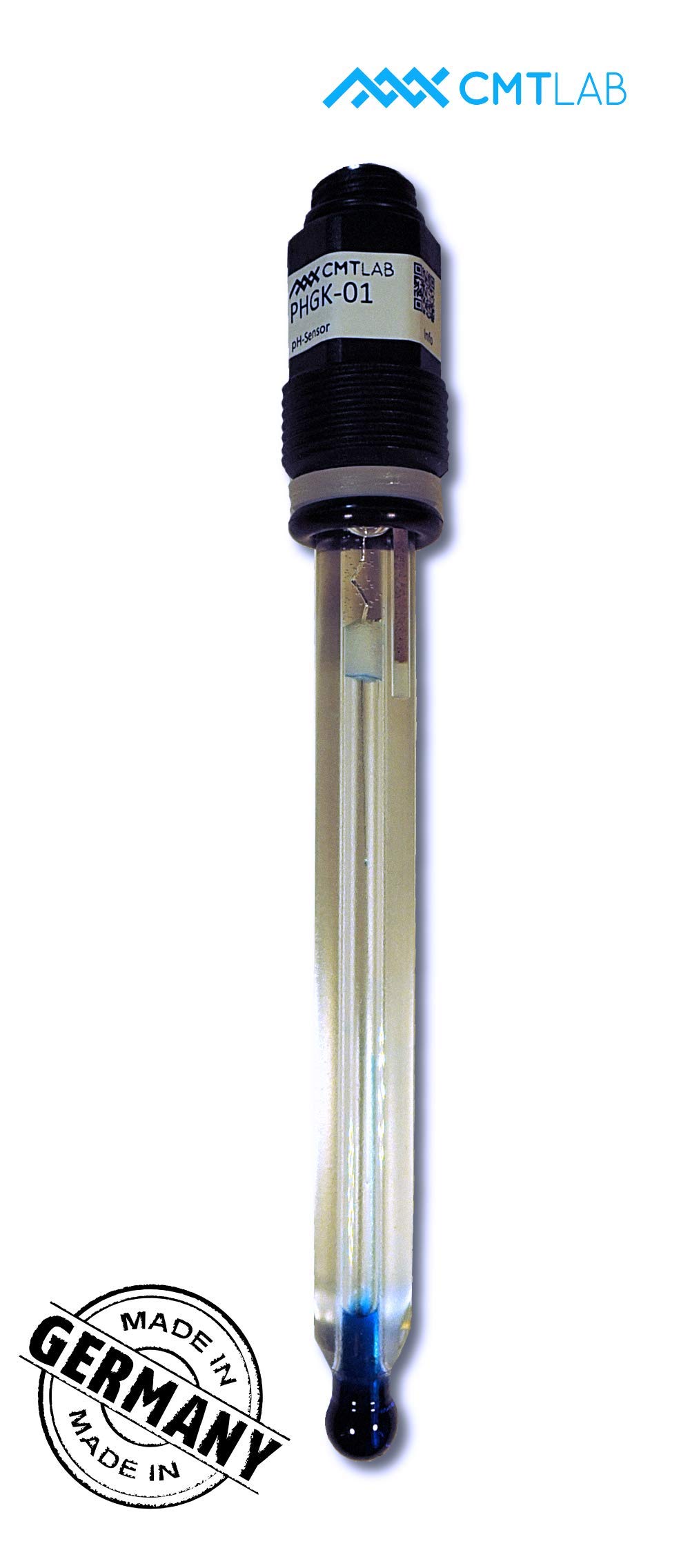 pH Elektrode/Sensor, Glas, Keramik-Diaphragma, Gel-Füllung, Industriequalität, Made in Germany