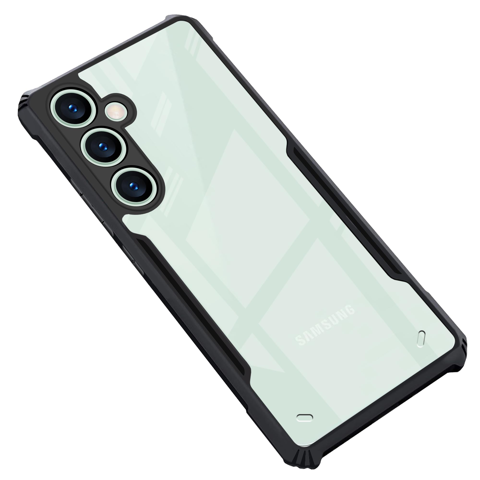 CEDO Samsung Galaxy S24 FE (5G) Back Case Cover | Camera Protection Shockproof Bumper-Edge | Acrylic Crystal Clear 360 Degree Protection TPU+PC | Transparent Eagle Back Case Cover (Black) (B0D95XWF2Z) Amazon Price History, Amazon Price Tracker