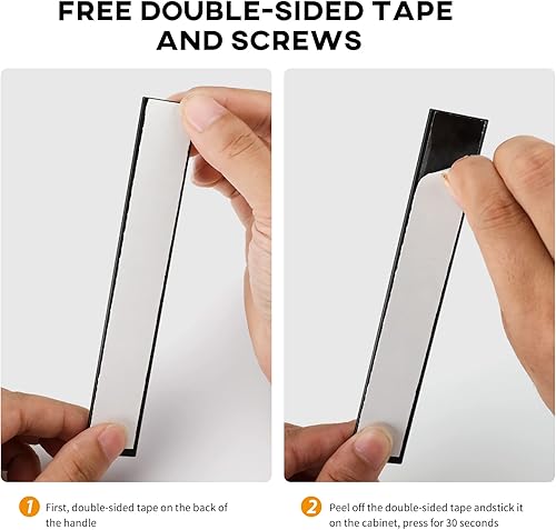 Miniatura 4 de Tiradores de dedos instantáneos autoadhesivos para cajones de gabinetes, tiradores de puerta sin perforación, ayudante con adhesivo adhesivo para