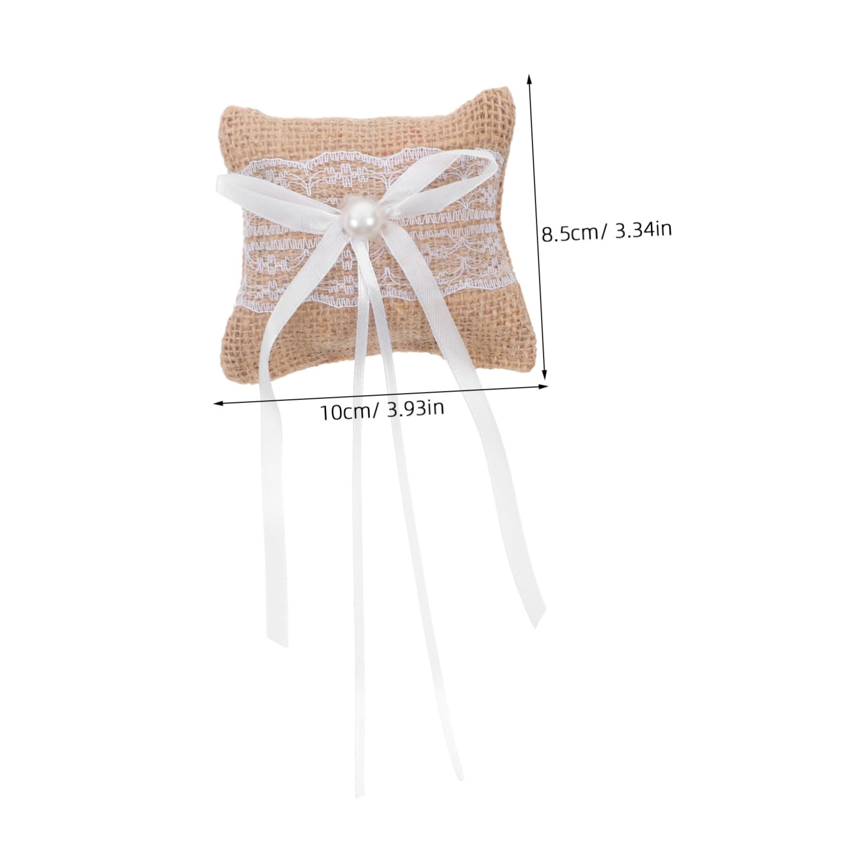Alipis 4pcs Rustic Lace Ring Cushion for Wedding Ceremony Engagement Proposal Photography Props Charming Pillow Holders for Special Occasions