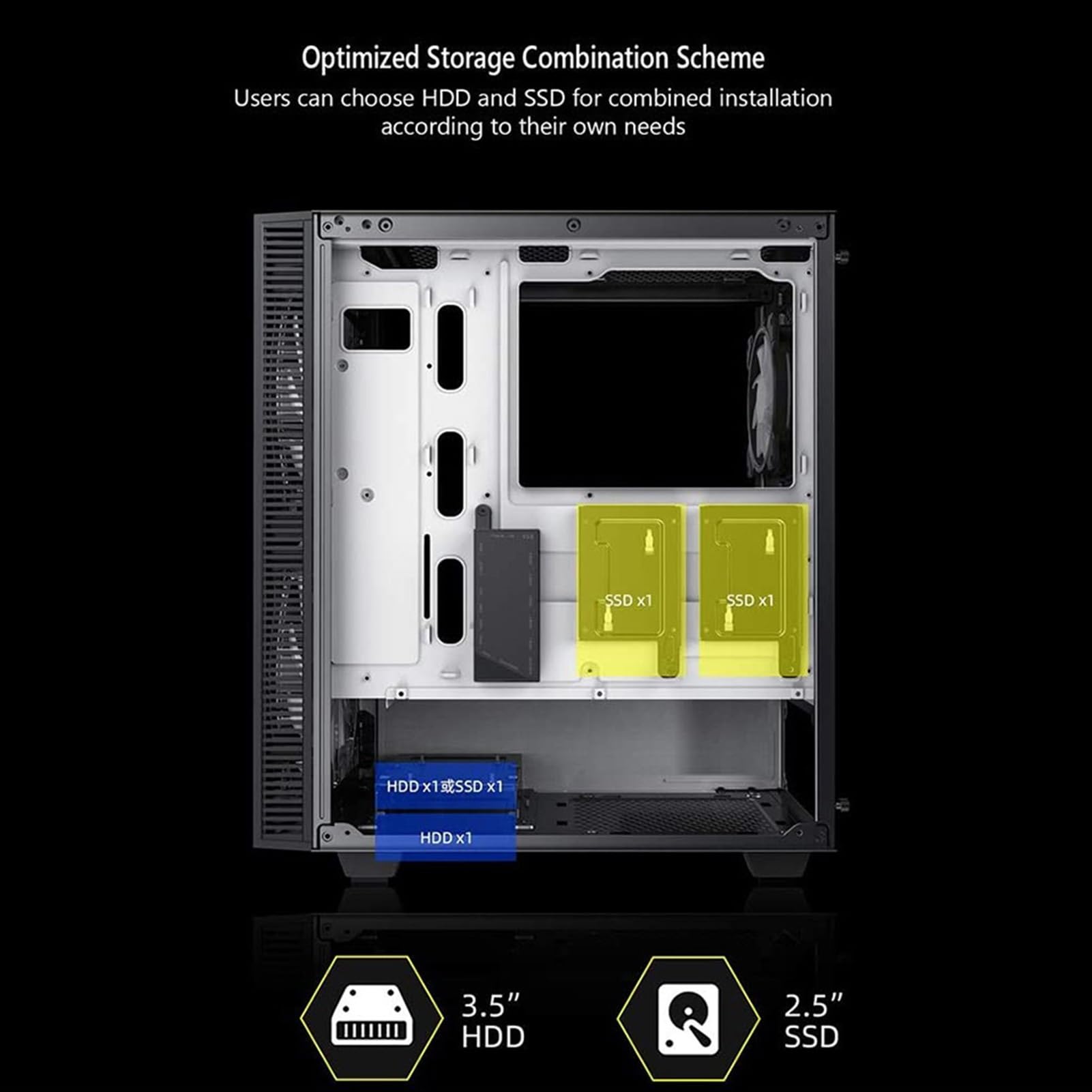 Obudowa Do Gier PC, Obsługuje Formaty ATX/M-ATX/ITX, Wentylatory 6x120 Mm, Główna Obudowa Komputera Chłodzona Wodą 360°, Odpowiednia Do Gier I Pracy Biurowej