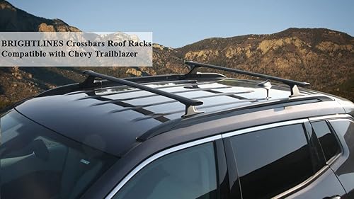 Miniatura 7 de BrightLines Barras transversales de techo compatibles con Chevy Trailblazer 2021 2022 2023 2024 para kayak, equipaje y bicicleta de esquí