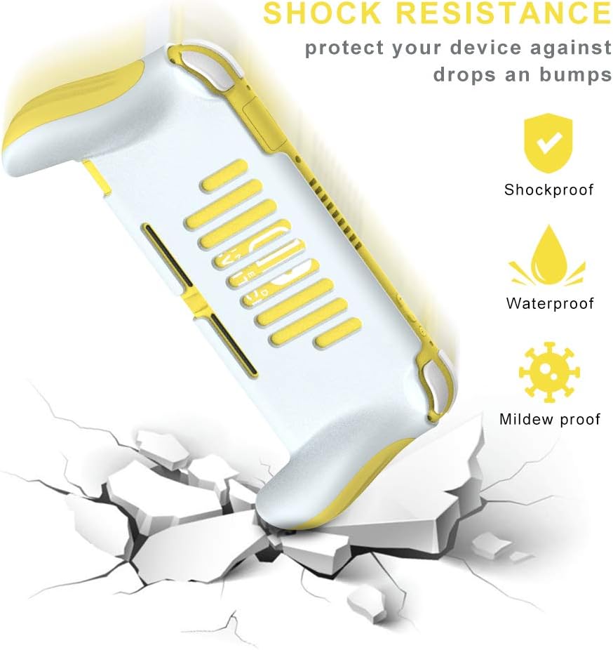 Grip Case for Nintendo Switch Lite,Hand Grips Handles Ergonomic Protective Case,Accessories Compatible with Nintendo Switch Lite (Yellow) - Image 4