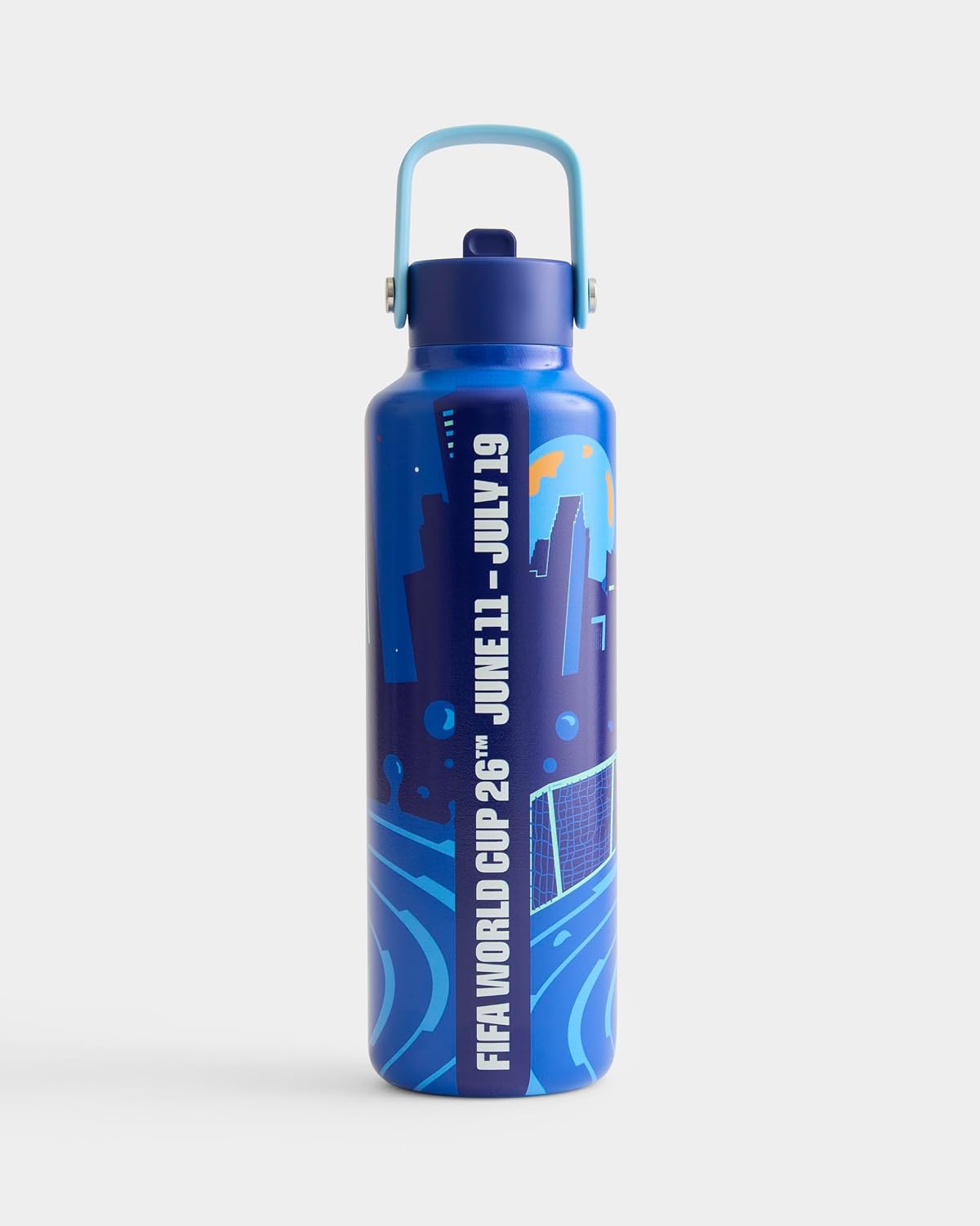 Drib 24oz Insulated Water Bottle, FIFA World Cup 2026 Edition – Performance Stainless Steel Insulated Bottle with Quiet Leak-Proof Straw Lid (Houston - City Poster) image 2