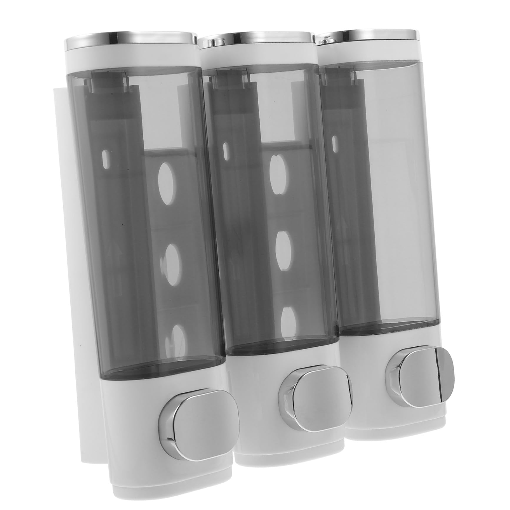 Dispensador de Jabón de Pared Manual Triple Abs Blanco