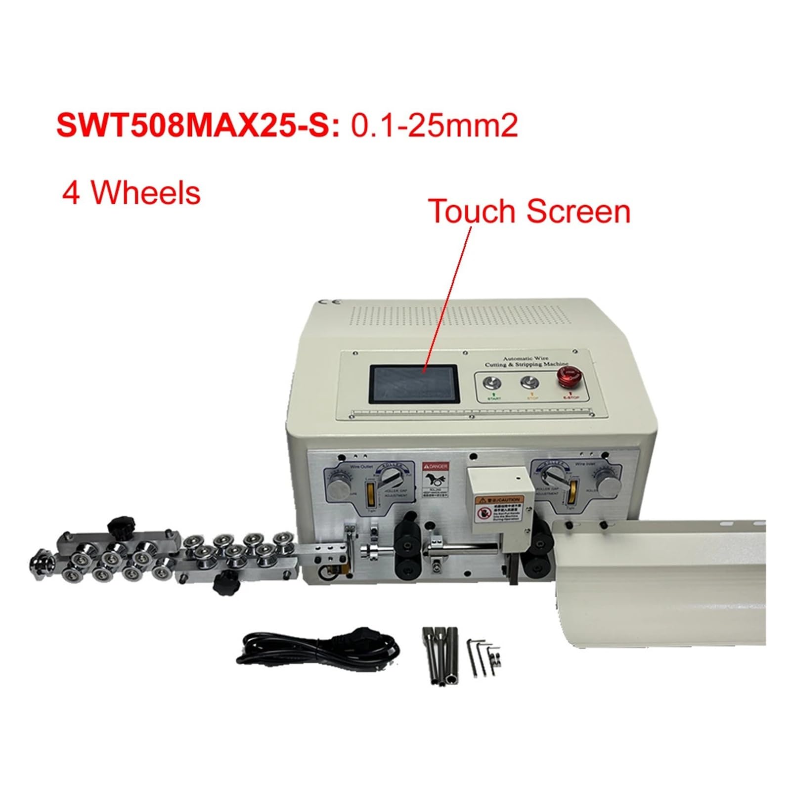 Spellafili automatico SWT508MAX25 16MM2 25MM2 con macchina da taglio for spellatura cavi touch screen Multiuso(SWT508MAX(0.2-16MM2),220V)