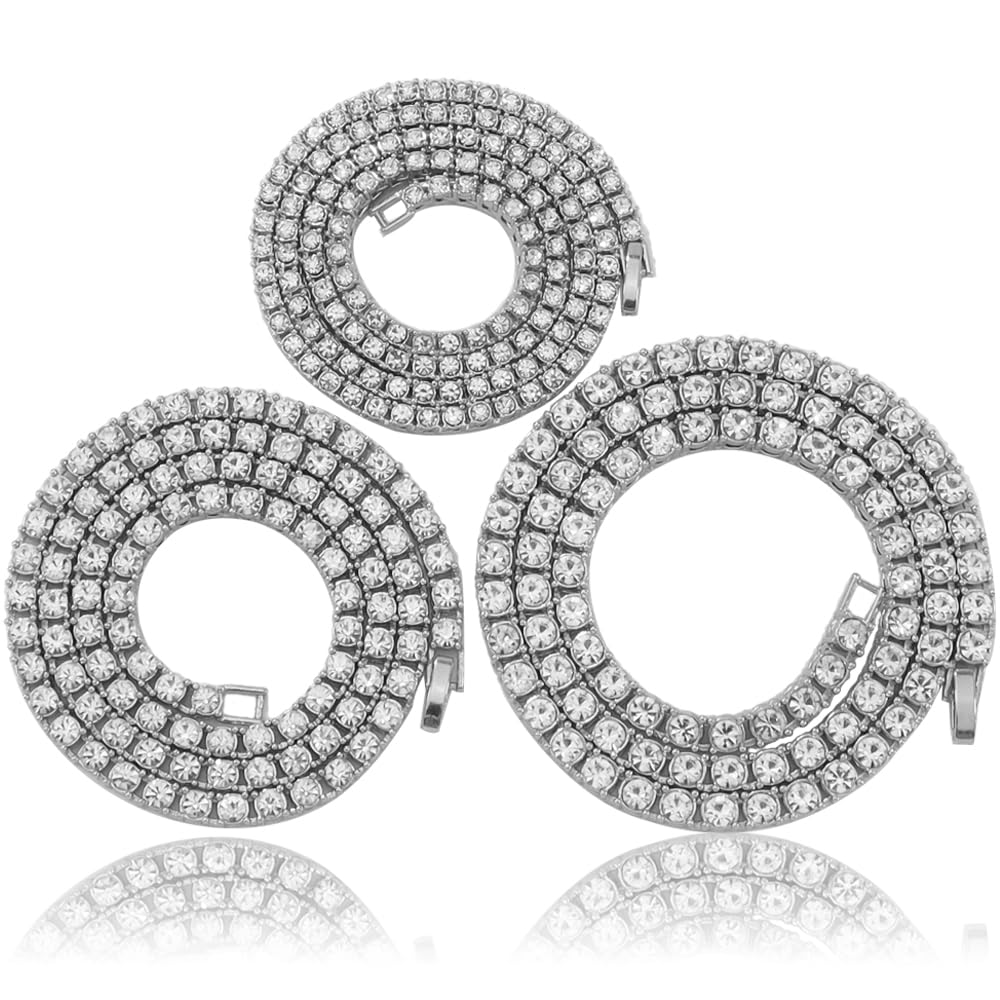 Amazon.com: Iuoden Rhinestone Tennis Necklace for Women and Men