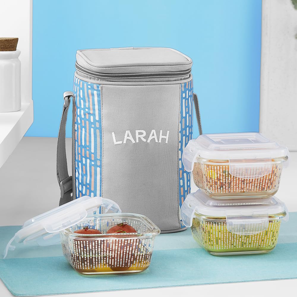 Larah Glass Lunchbox - Leakproof & Microwave Safe -10