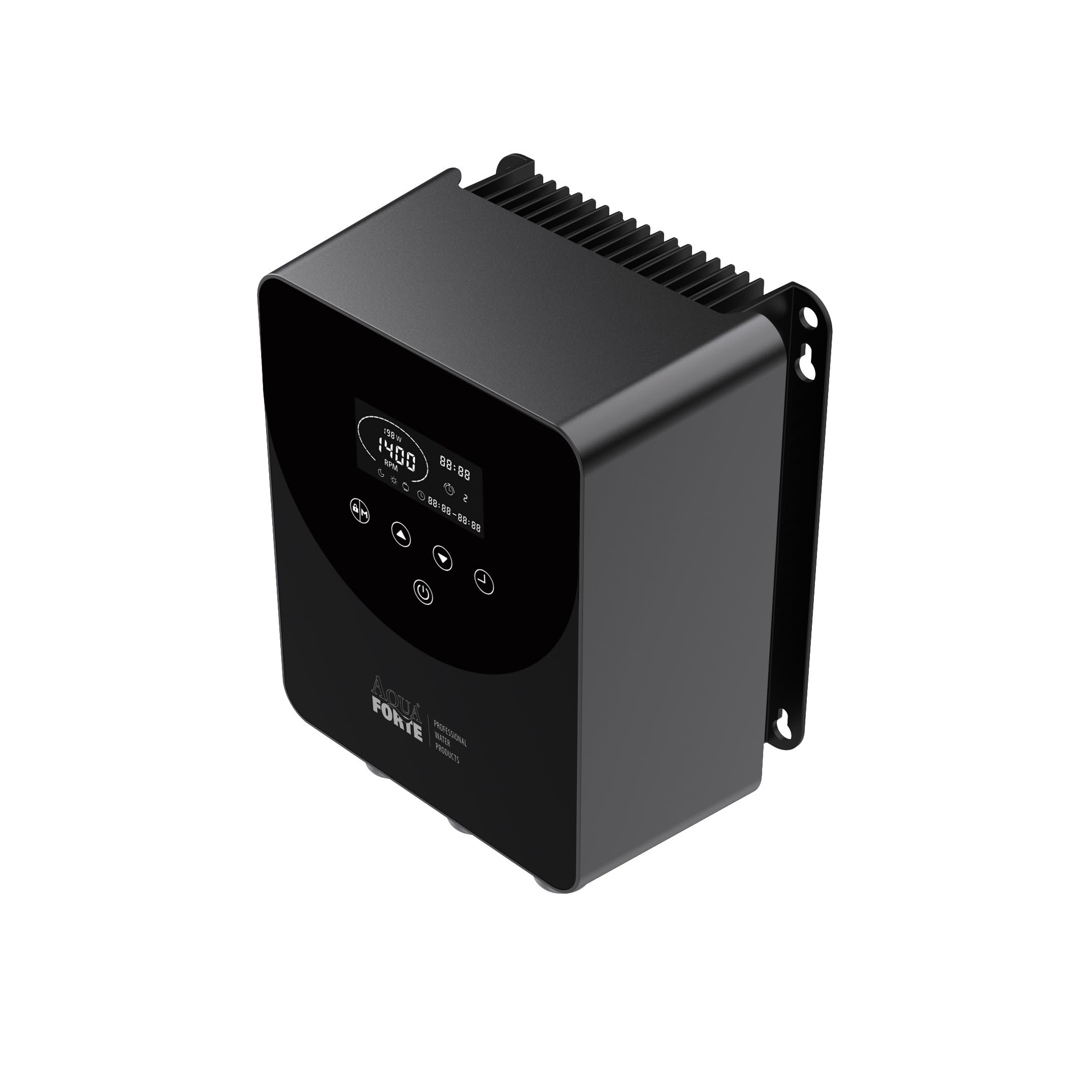 AquaForte Vario+ Inverter II con Touchscreen, 1 Fase AC, Tensione d'Ingresso 220-240V, Regolazione della velocità delle Pompe della Piscina, 4 DiverseFasce Orarie al Giorno, Rispettoso dell'Ambiente