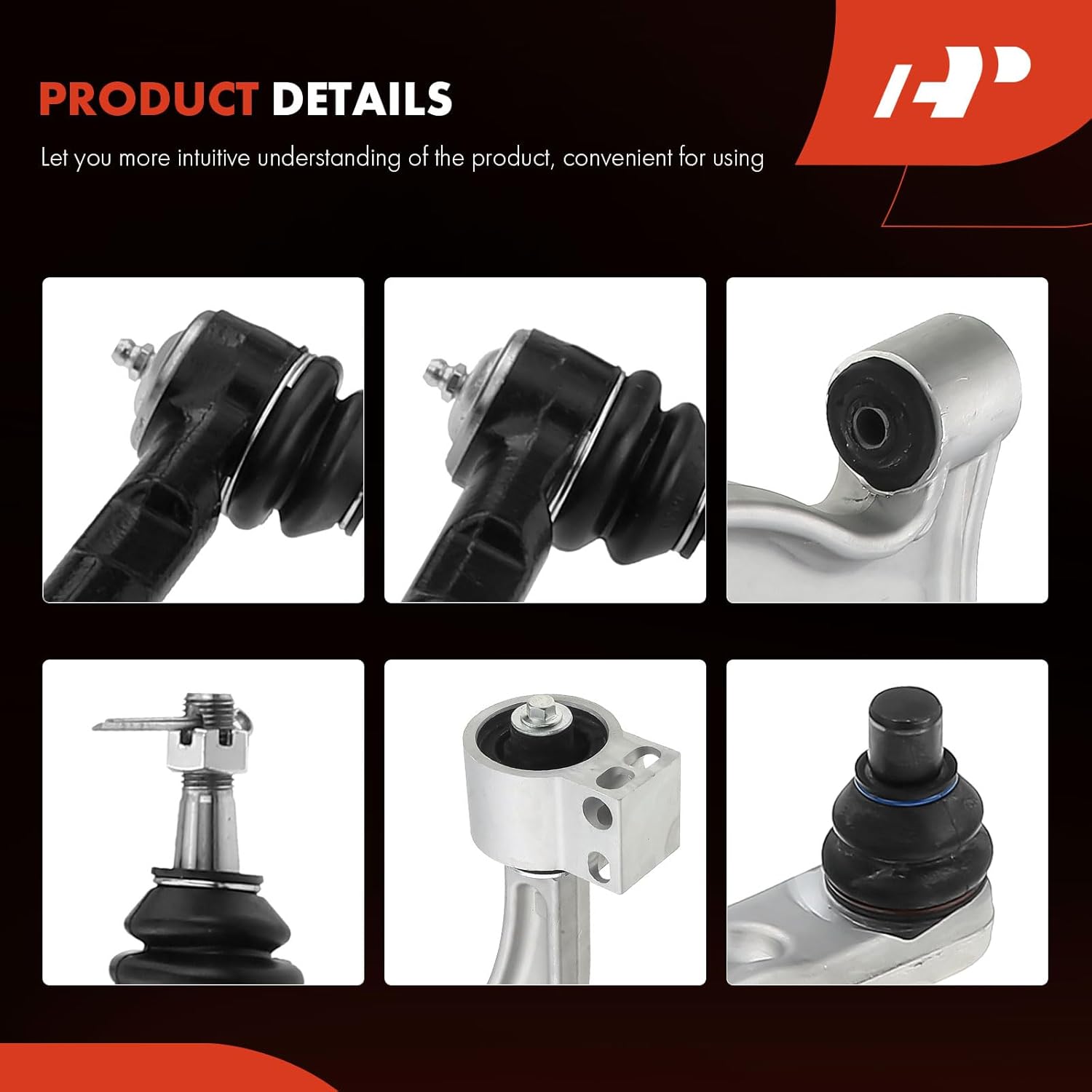 A-Premium Set of 4, Front Lower Control Arm & Outer Tie Rod End, Compatible with Chevrolet Malibu 2004-2012 & Saturn Aura 2007-2009 & Pontiac G6 2005-2010