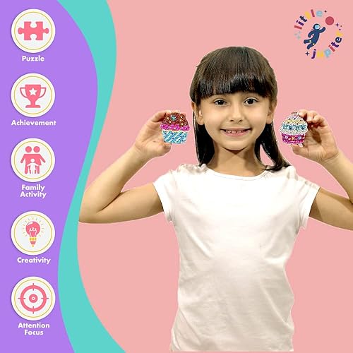 Vista 21 de Little Jupiter Juego de imanes de arte de diamantes para cupcakes y helados con calcomanías y madera, kits de arte de diamantes - Kits de arte