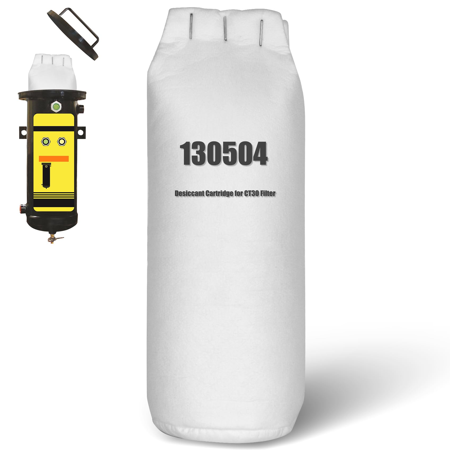 Photo 1 of Replacement 130504 Desiccant Cartridge Compatible with Devilbiss CT30 Filter, Desiccant Cartridge for Devilbiss Air Dayer, High-Permeability Bag with Premium Absorbent Material