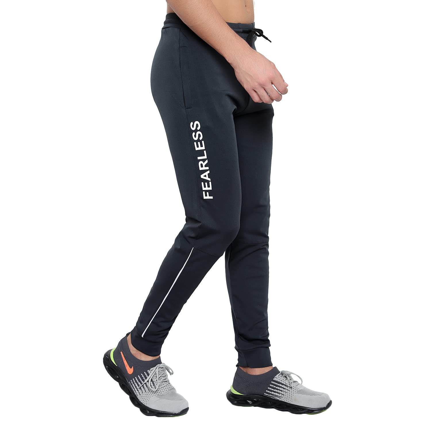 BLUE STAR SHARK Men's Lycra Stretchable Joggers | Regular Fit, Stylish Slim Track Pants with Elastic Waistband – Comfortable for Gym, Sports, Running, Casual Wear & Nightwear