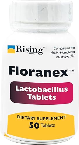 Rising Pharma - Floranex Tablets - Lactobacillus Tablets Probiotic Dietary Supplements - 50 Tabletas