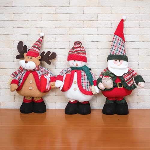 クリスマス 足が伸びる ぬいぐるみ 飾り クリスマスオブジェ サンタクロース トナカイ 雪だるま スノーマン クリスマスプレゼント ギフト クリスマス雑貨 オブジェ 置物 人形 かわいい 可愛い おしゃれ 大きい 装飾 (トナカイ)