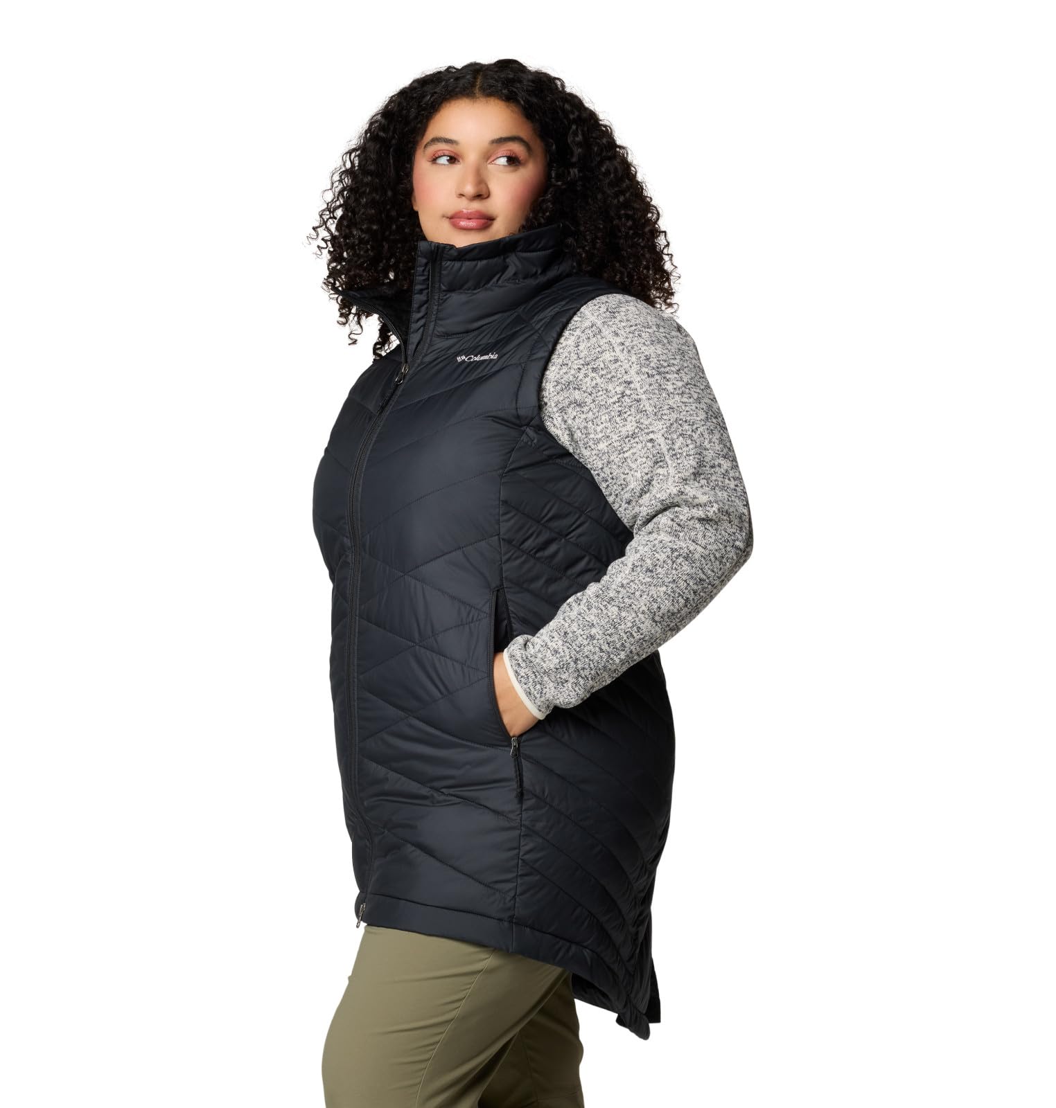 Columbia Damska kamizelka Heavenly II Long, Czarny, XS