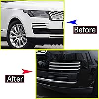Vista 2 de YIWANG ABS cromo delantero niebla lámpara rejilla tiras cubierta 6 unids para Land Rover Range Rover Vogue 2018 2019