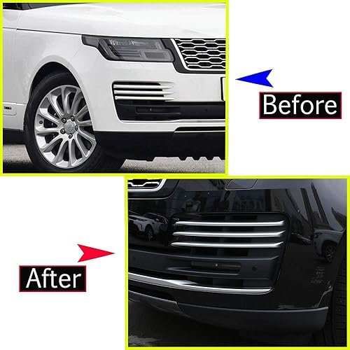 Miniatura 2 de YIWANG ABS cromo delantero niebla lámpara rejilla tiras cubierta 6 unids para Land Rover Range Rover Vogue 2018 2019