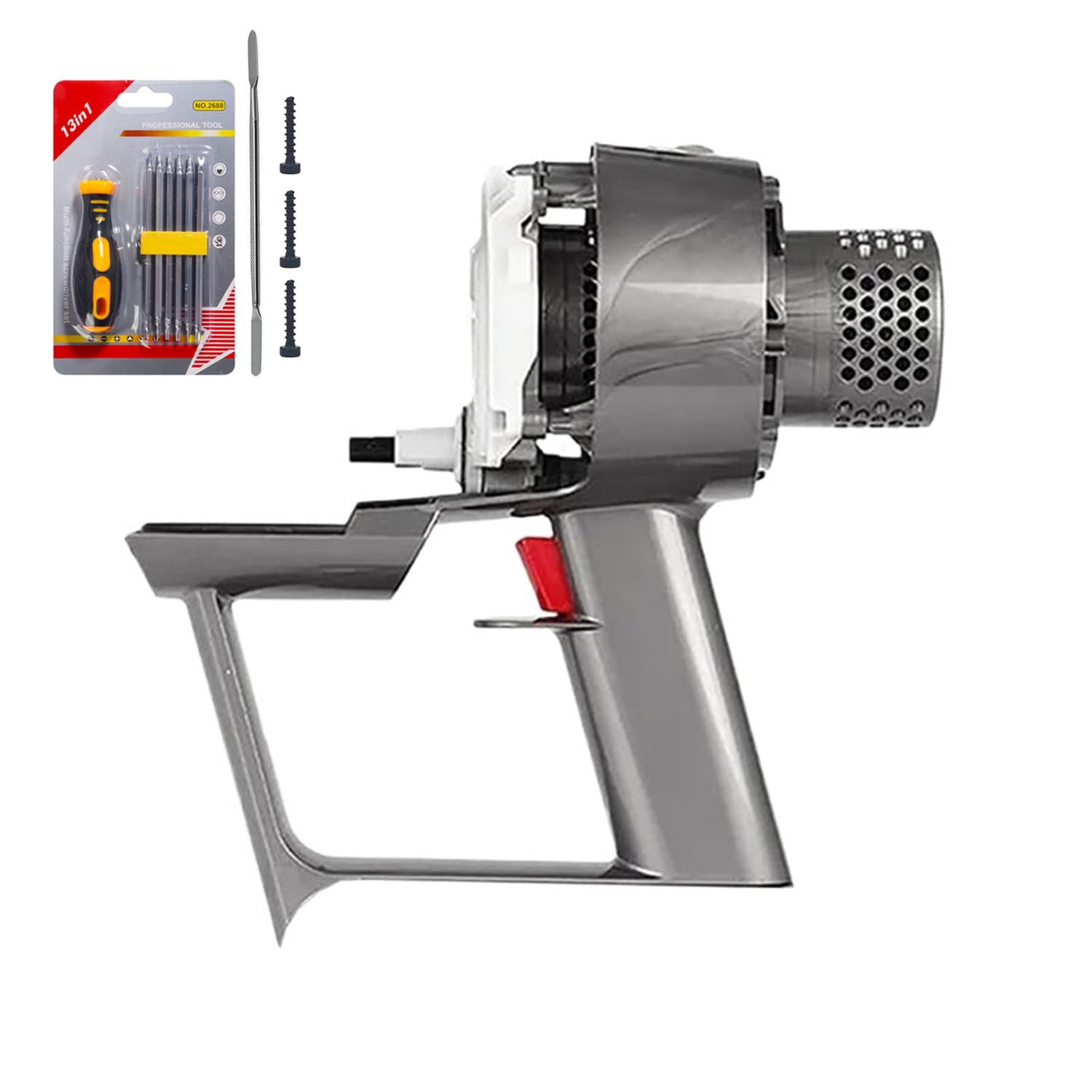 Motor and Main Body Assembly for Dyson V10 SV12, Pre-Assembled Motor Housing with Screwdriver Set, Replaces Part No. 969596-05, Compatible with V10 Absolute Animal Motorhead