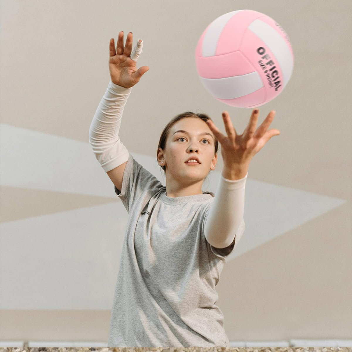 Sosoport vóleibol Voleibol Deportivo Entrenamiento de Voleibol Jugar Voleibol al Aire Libre voleibolas Practicar Voleibol Pelota para Deportes de Interior PU Rosa