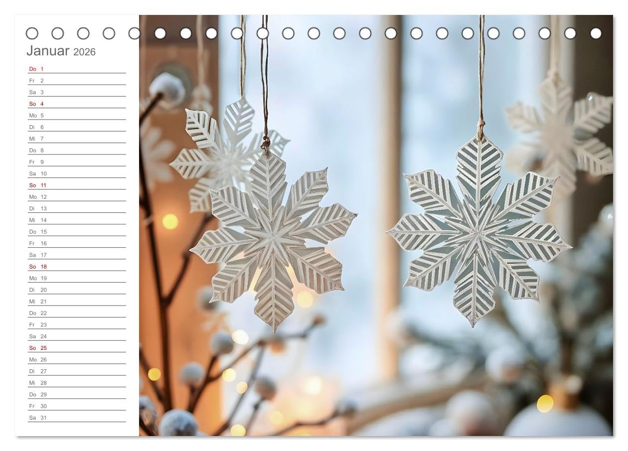 Papierträume - Die kreative Welt der Papierkunst (Tischkalender 2026 DIN A5 quer), CALVENDO Monatskalender: Zarte Kunstwerke aus Papier