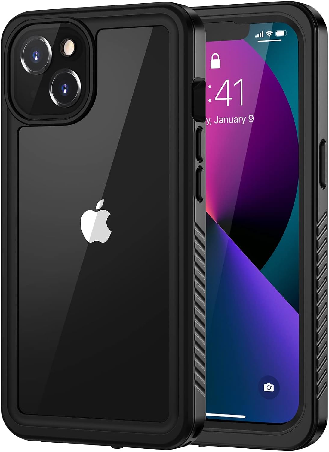 Lanhiem Case for iPhone 13 Mini IP68 Waterproof Shockproof Black