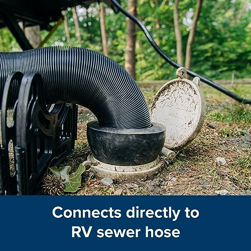 Image of Camco 4 inch x 3 inch Sewer Hose Seal | Connects Directly on RV Sewer Hose for an Odor Proof Connection to Dump Station | Black (39313) (Pack of 3)