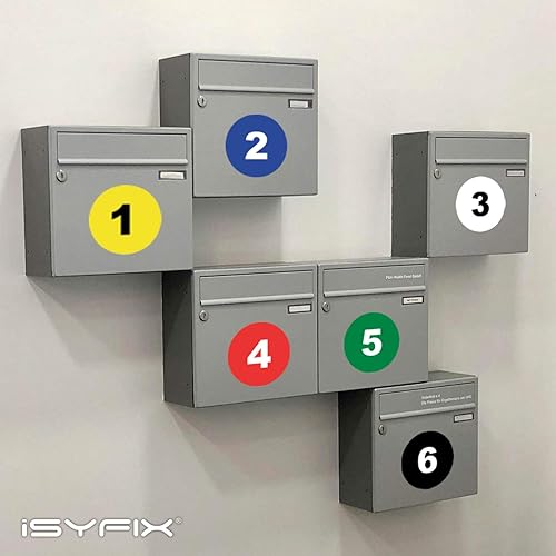 Miniatura 57 de iSYFIX Calcomanías amarillas de números consecutivos – 1 a 100, 2 pulgadas, 1 juego – Vinilo autoadhesivo de alta calidad, ideal para inventario