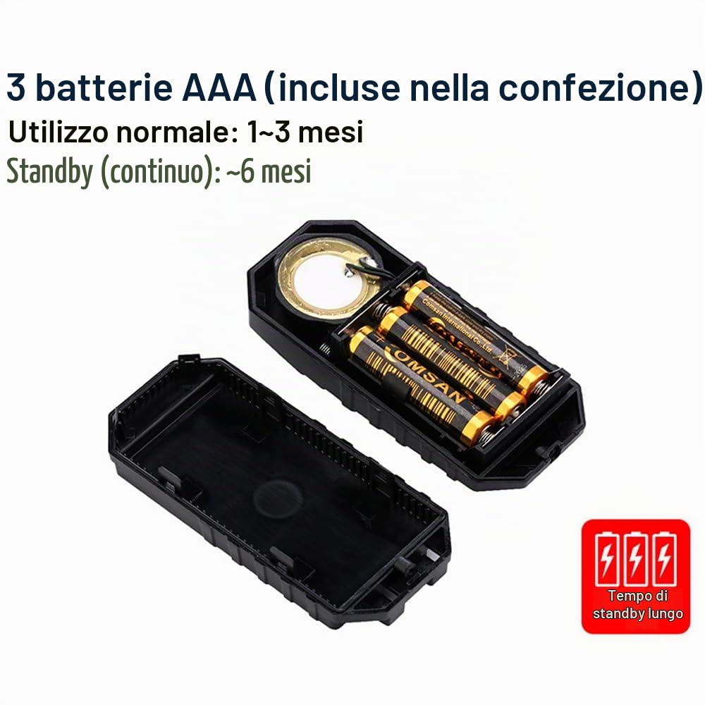 Mengshen Confezione da 3 allarmi antifurto antifurto per moto, scooter, rimorchio, bicicletta, finestra, auto, scooter elettrico, impermeabile IP65, 113 dB forte