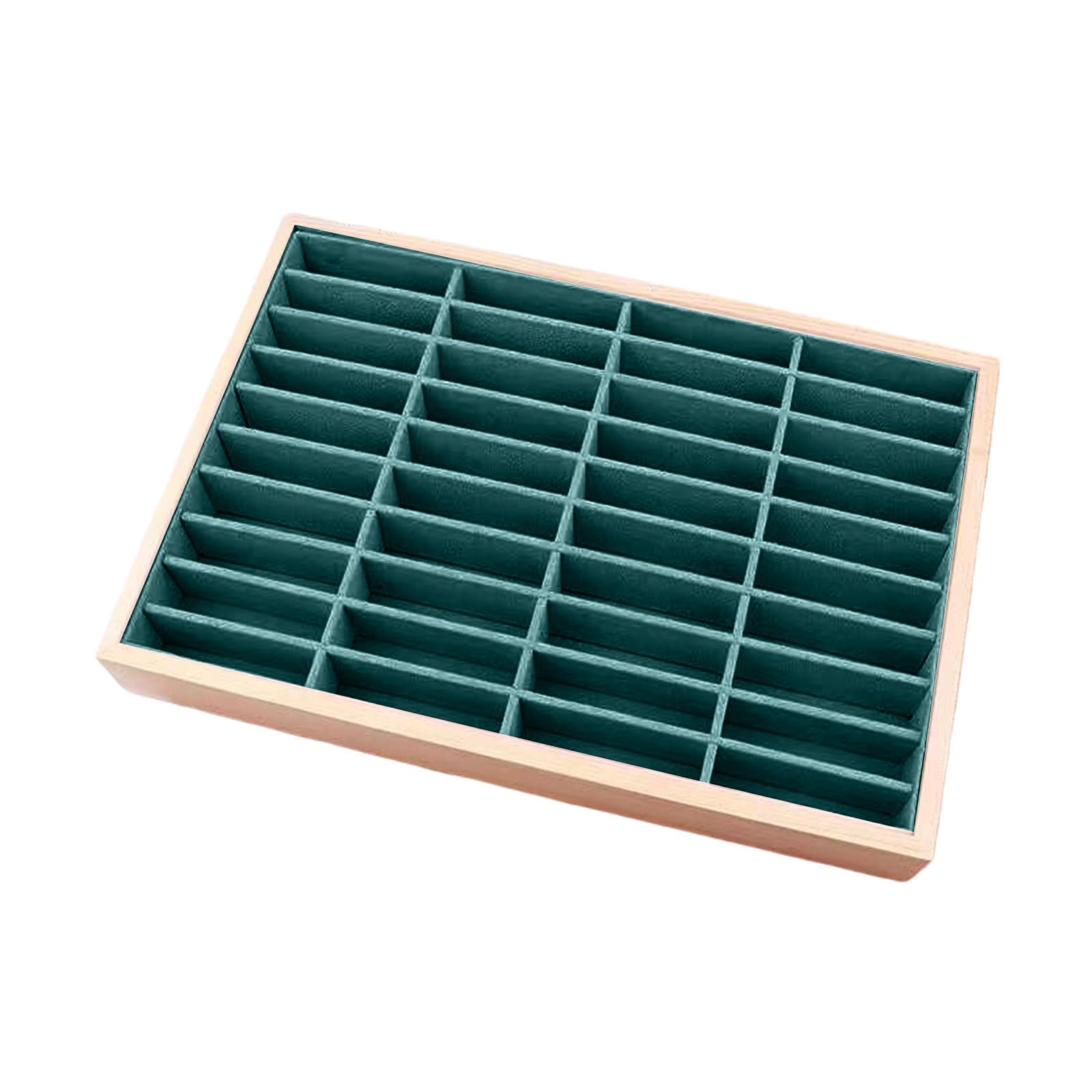 HDOYTXXM Multifunctional Jewelry Display Tray with Protective Slots Wood Texture for Small Item Organized Displays in Stores Small Jewelry Organizers with Compartments