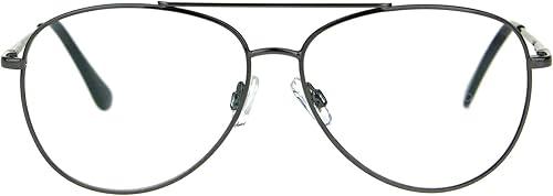 SA106 Gafas de lectura progresivas para hombre con borde de metal Officer Pilot Multi 3 Power Focus