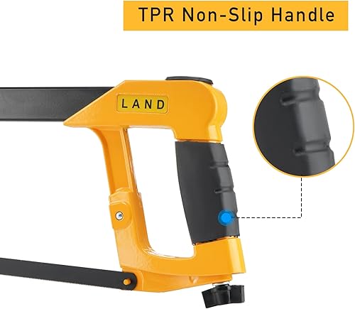 Miniatura 3 de LAND Sierra para metales de 12 pulgadas, sierra de revestimiento resistente con 5 cuchillas de acero de carbono extra alto, para PVC, tubería,
