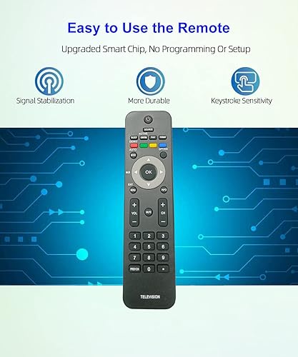 Miniatura 4 de JISOWA Mando a distancia de repuesto universal para Philips 19PFL3403DF7 22PFL3504DF7 32PFL3514DF7 32PFL3505DF7 32PFL5403DF7 32PFL3506F7